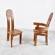 Vintage brutalist dining chairs by De Puydt, 1960s