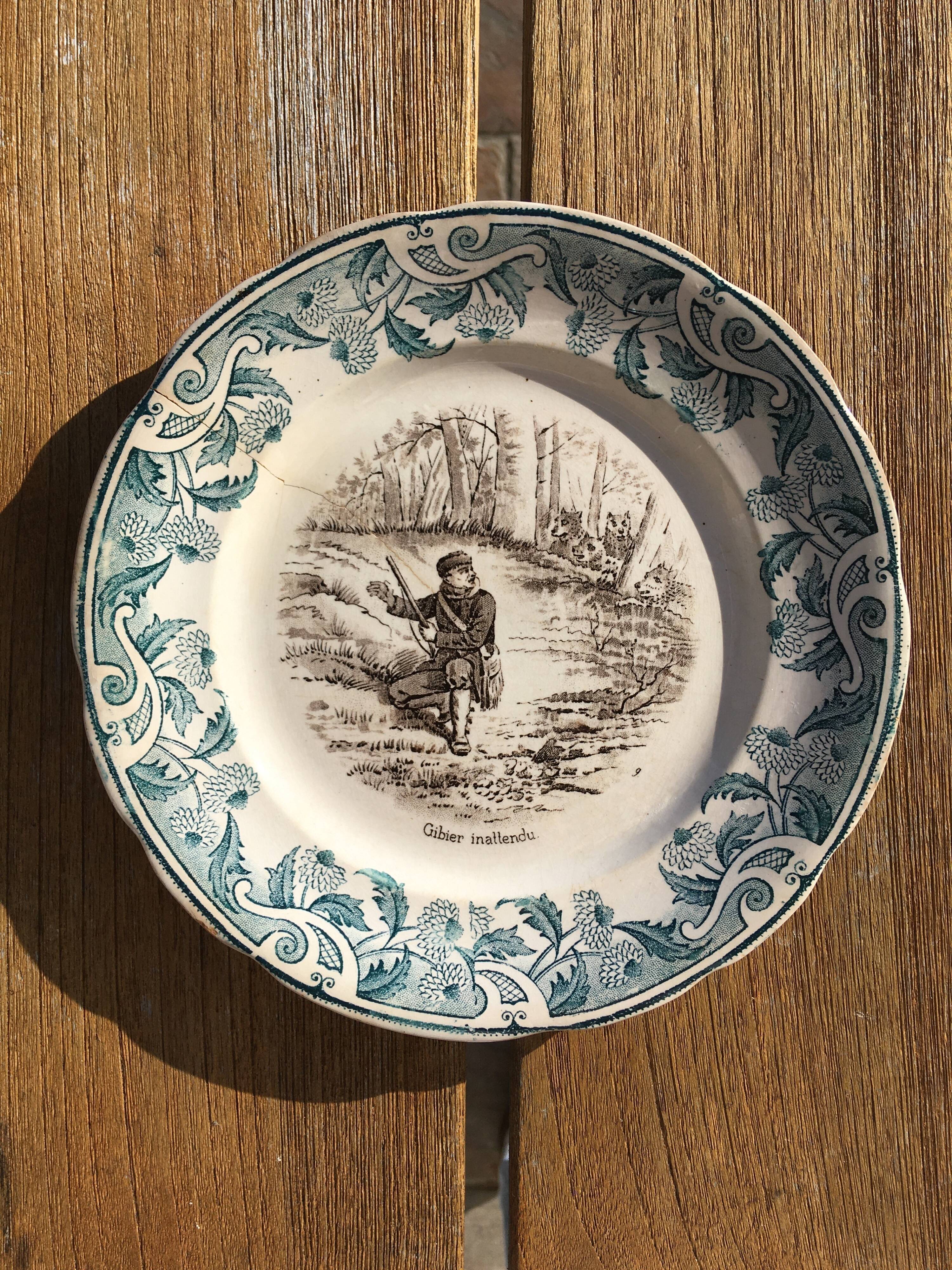 Assiettes parlantes "chasse"
