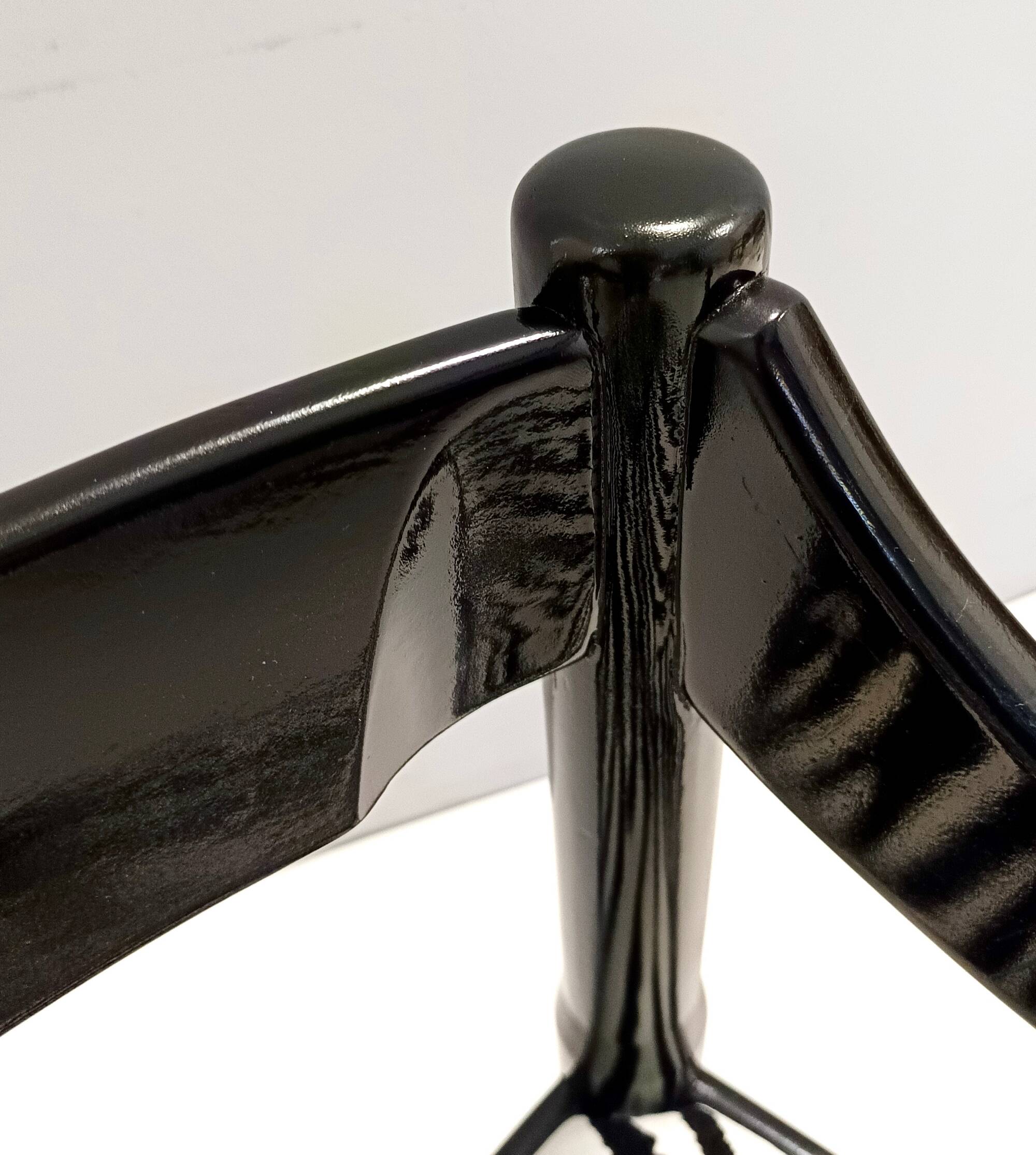 'Carimate' Black Walnut and Velvet Chair by Vico Magistretti for Cassina, 1