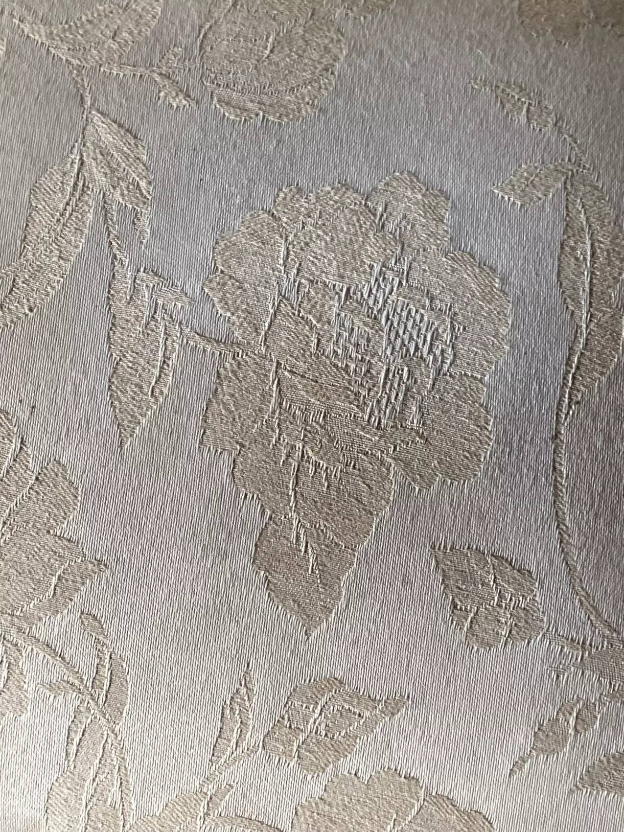 Petit siège de coiffeuse – Fauteuil vintage années 50 Chintz ivoire