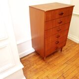 Chest of drawers 6 Scandinavian teak drawers