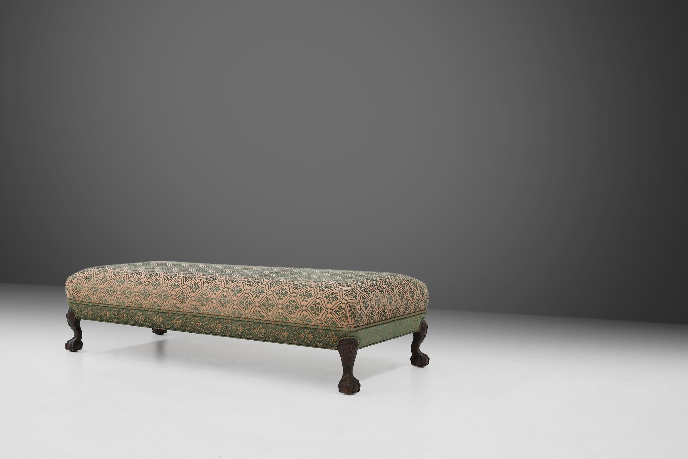Extra large Victorian sofa and ottoman 1890