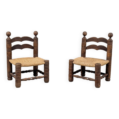 Paire de chaises basses