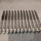 12 silver-plated dessert knives by silversmith Florian Frionnet, 21.2cm