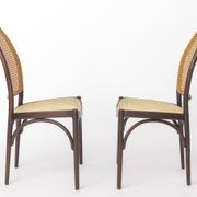 Pair of Vintage Thonet Bentwood Dining Chairs, Viennese Cane, 1960s–1970s