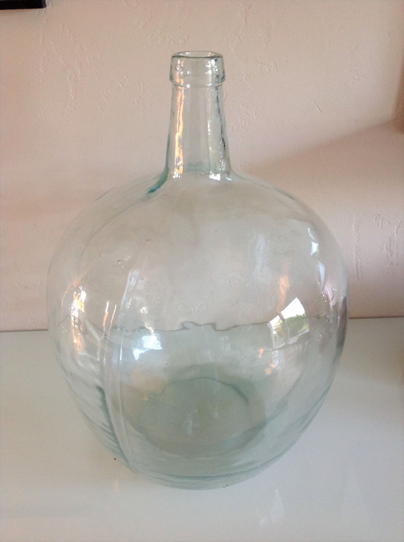 Dame -jeanne Vibesal 20 L in transparent glass / vintage 60s-70s