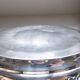 Large openwork basket in silver metal