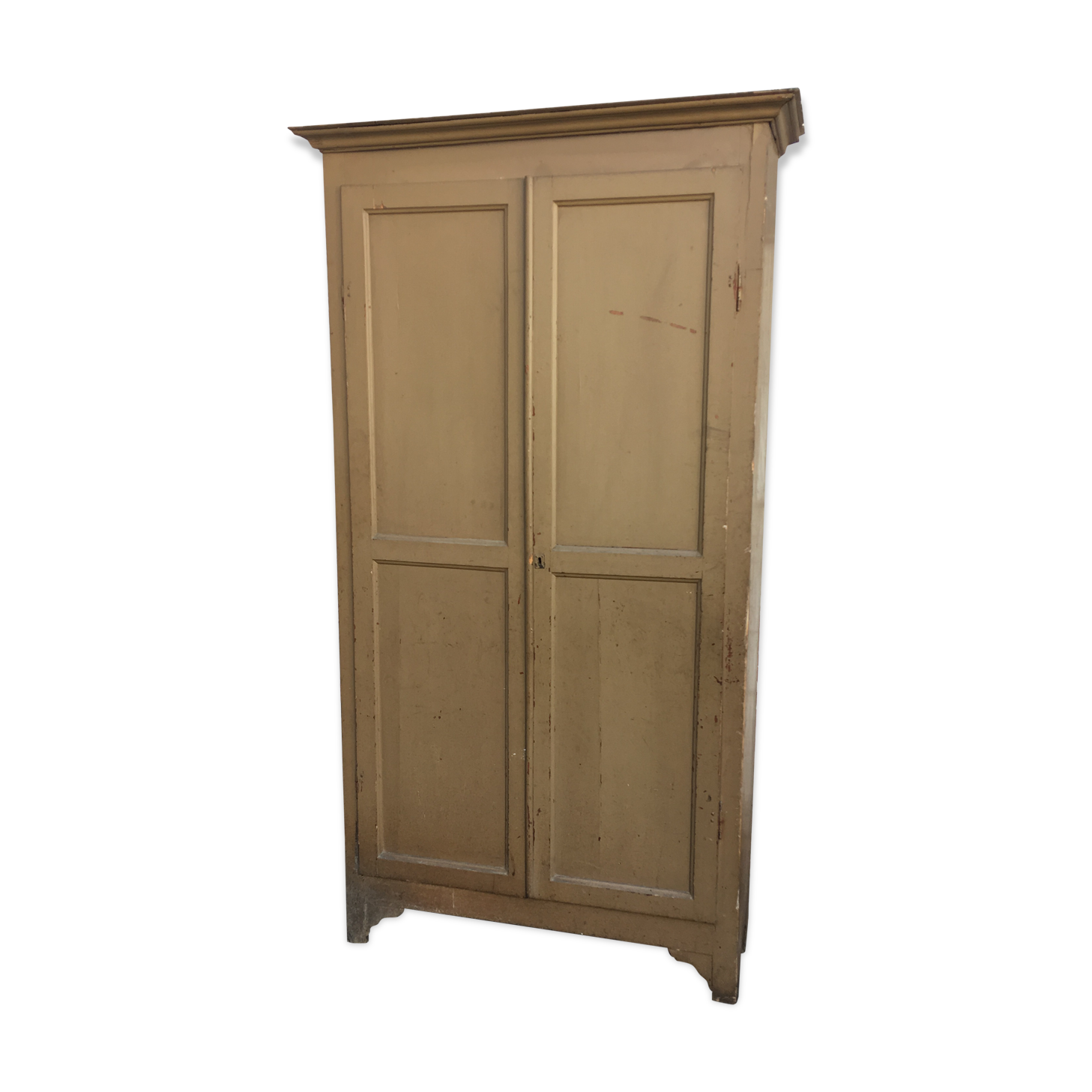 Paris beige patina pine armoire