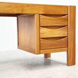 Solid elm desk by Roland Haeusler for Maison Regain