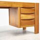 Solid elm desk by Roland Haeusler for Maison Regain