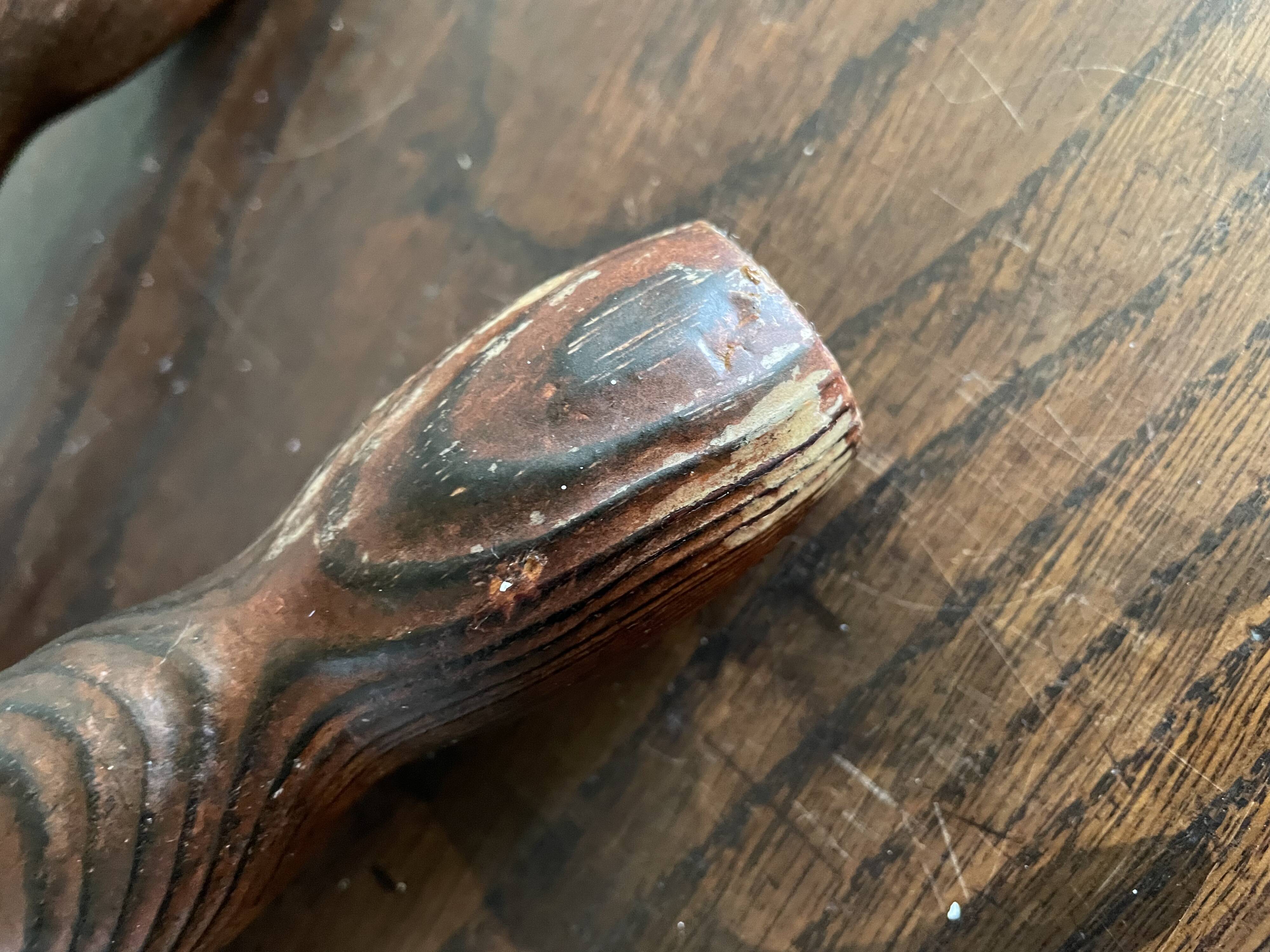 Wooden footrest stool