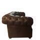 Chesterfield style sofa in vintage brown leather