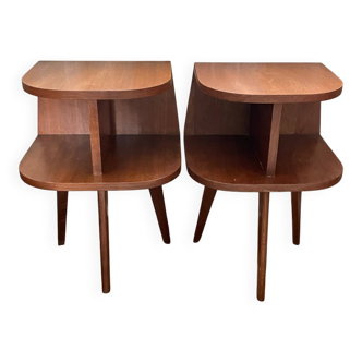 Vintage 1950s tripod bedside table