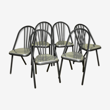 Set de 6 chaises Surpil de Henri Porché édition DCW