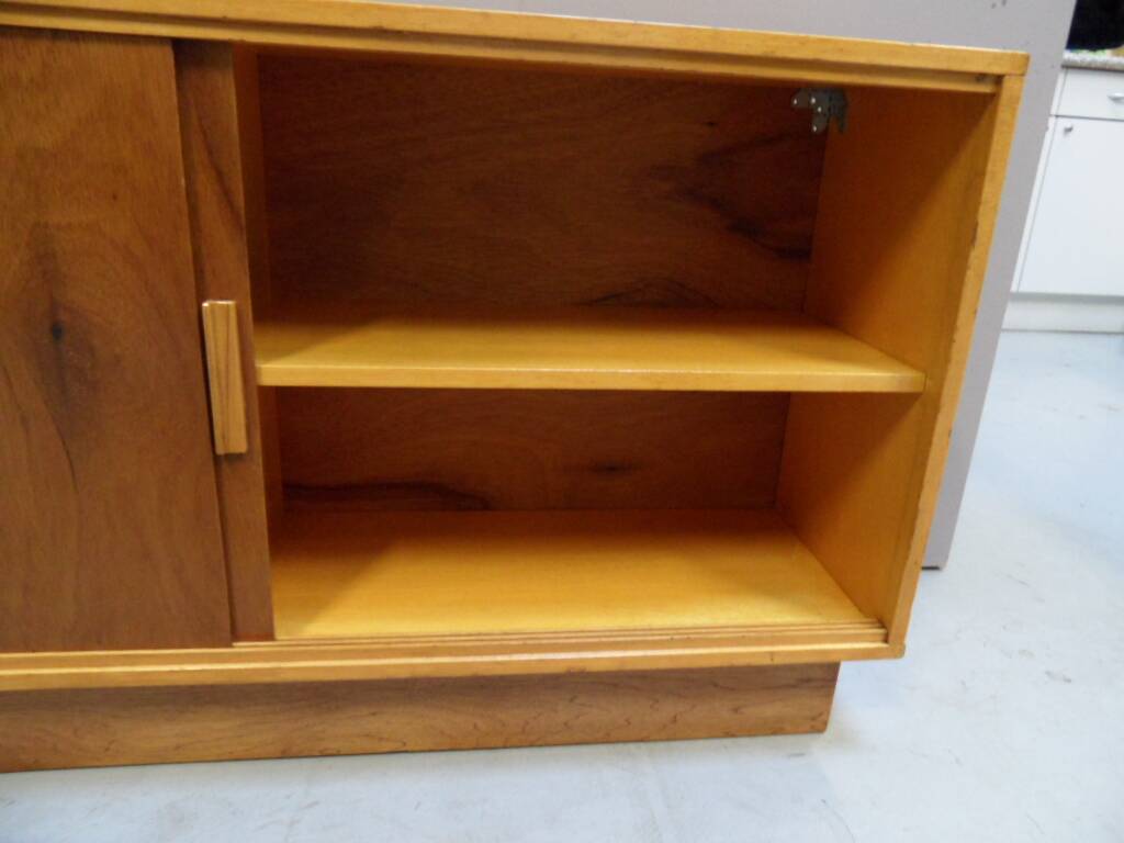 Mid Century vintage filing cabinet with sliding doors 1960's