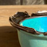 Bol en céramique émaillée bleu et vert azur
