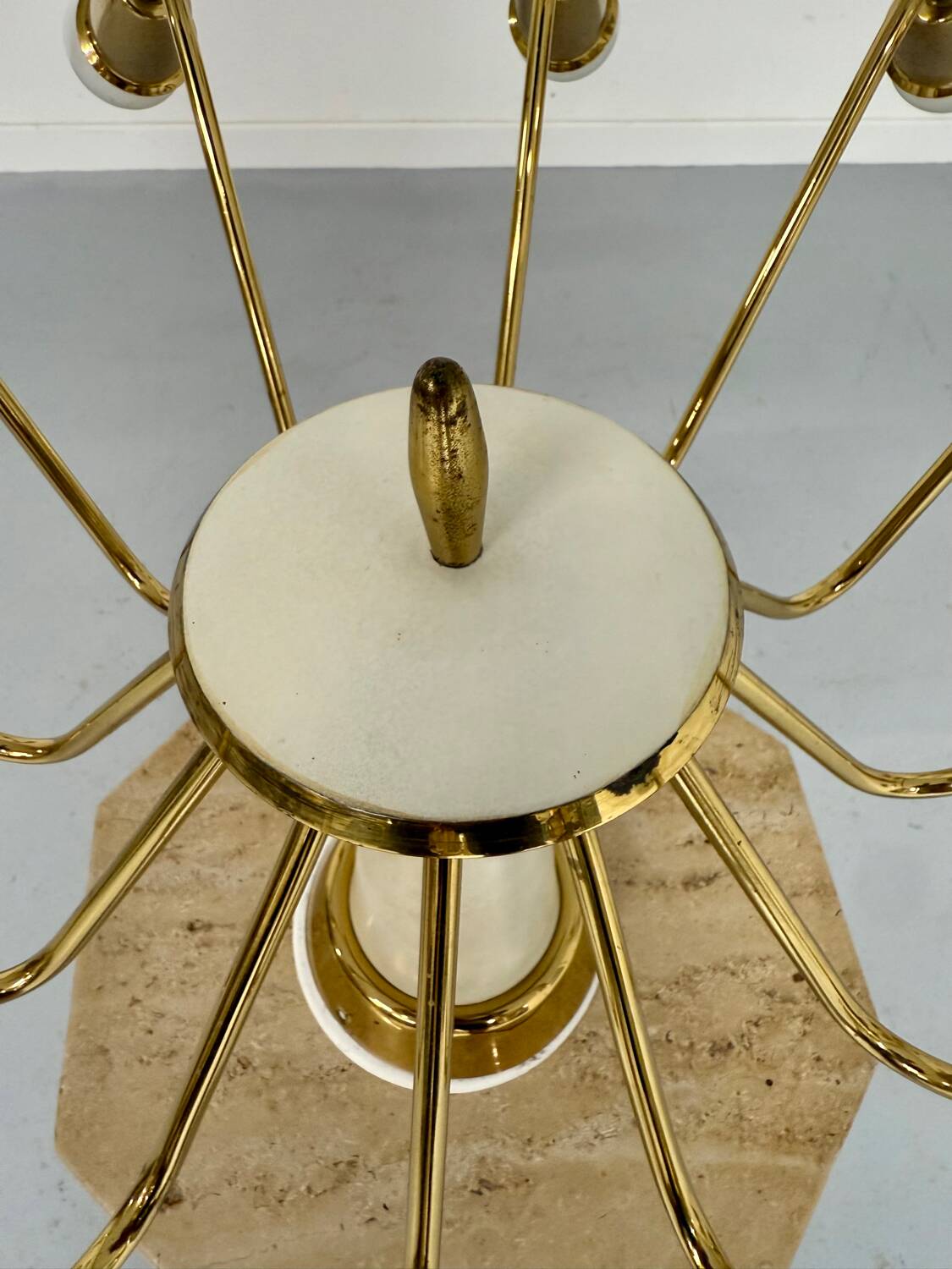 Antique 12-light Sputnik spider pendant lamp from the 60s