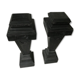 2  pots black woods