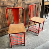 Pair of Tolix night table chairs