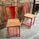 Pair of Tolix night table chairs
