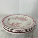 Set of 5 flat plates Terre de Fer Onnaing Moisson
