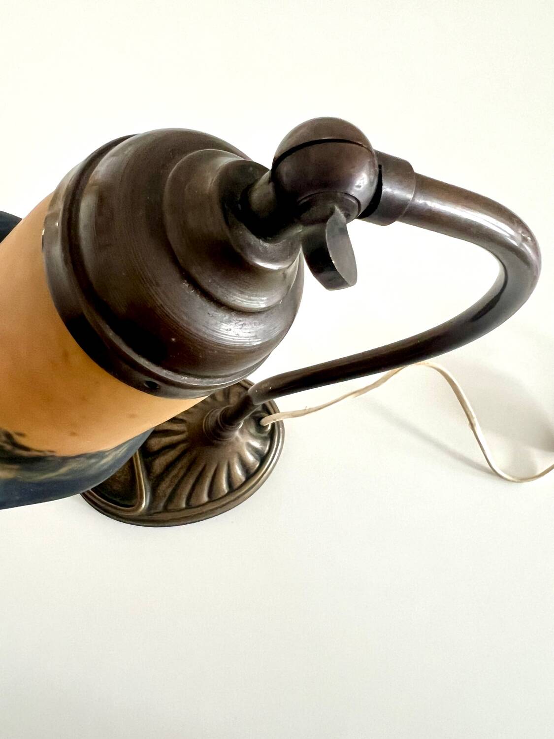 Adjustable table lamp in glass paste, 1960s