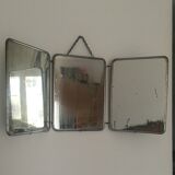 Vintage triptych barber mirror / dive 58x24cm