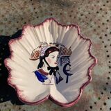 Hand-painted small maraîchine fruit cup signed by Henry Simon vintage