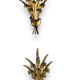Pair of gilded metal wheat cob sonces