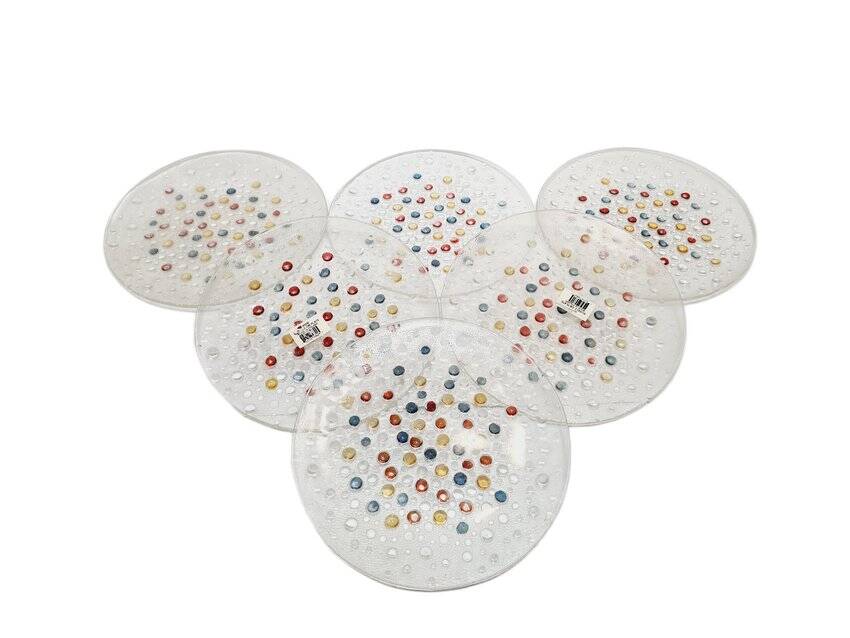 Rotor dessert set by J. Drost for Ząbkowice Gospodarcza Huta, Poland, 1970s, set of 6