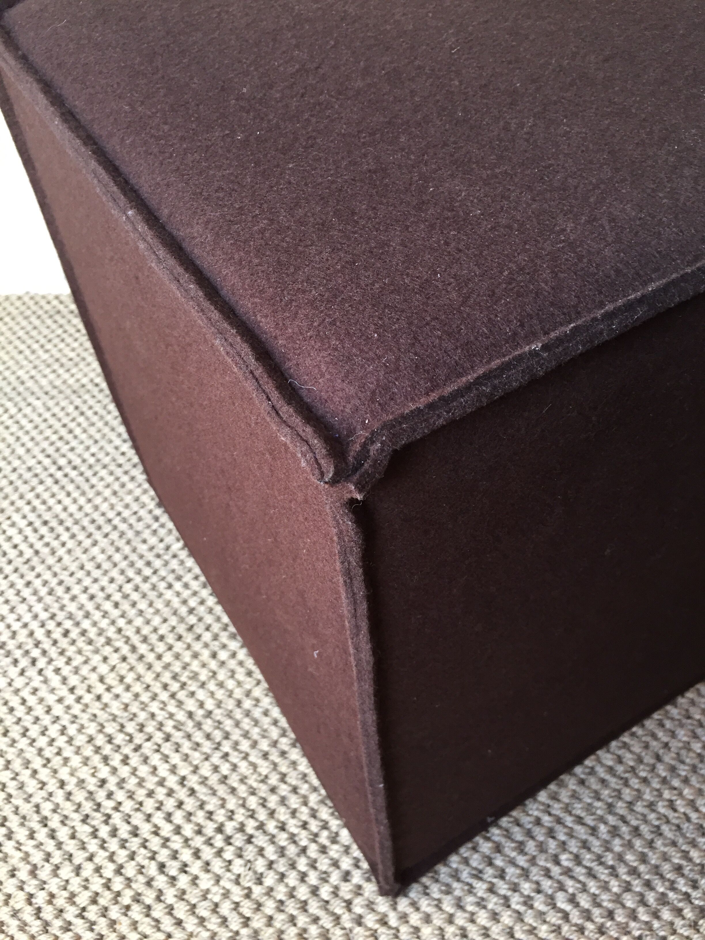 Wool felt pouf