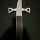 6 Silea knife holders in silver-colored metal stirrup shape