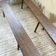 Pair of 3m solid oak farmhouse benches
