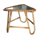 Table d'appoint en rotin et verre de Rohé Noordwolde, années 1950