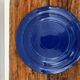 Set of 2 blue plates with white dots