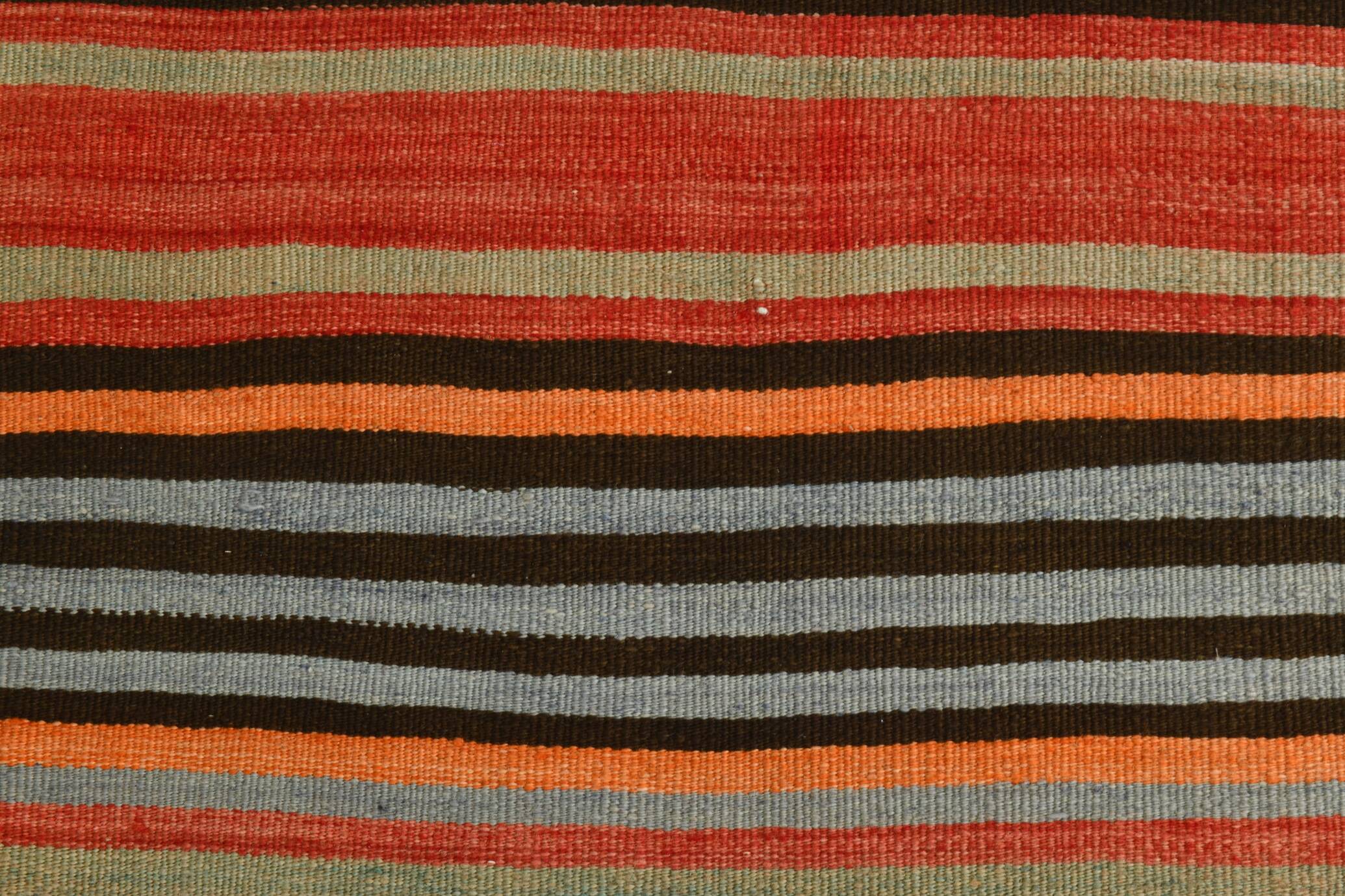 Runner Vintage Rayé – Tapis Kilim Graphique Tissé Main, 77x360 Cm