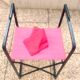 Paire de fauteuil pliant en aluminium et de fauteuil du Metteur-en-scène en fer