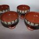Vintage earthenware cups Bulgaria - Troyan