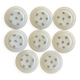 Lot de 8 assiettes plates semi-porcelaine Céranord France modèle Versailles