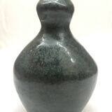 Vase en céramique vintage bleu signé AP
