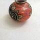 Small Art Deco round vase signed A. Renoleau, stylised floral decoration 1920s.