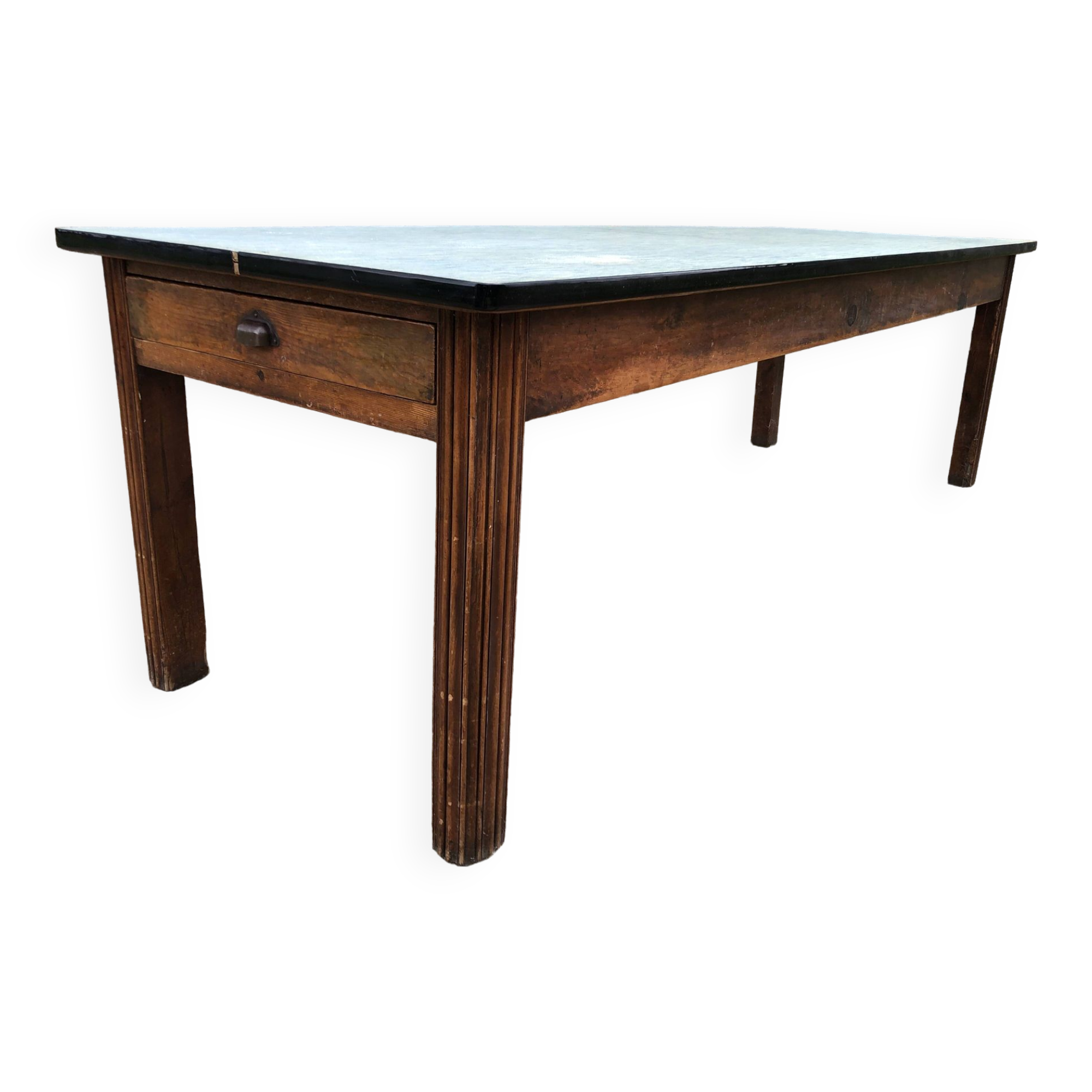 Vintage farm table from the reconstruction period in fir.