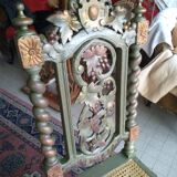 Set of 2 Henri II style fluted chairs, renovated