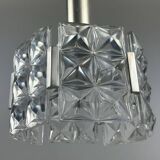 60s 70s ceiling lamp chandelier Hillebrand Leuchten Germany glass metal