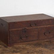 Small antique Japanese desk cabinet with three drawers – Meiji / Taishō period (c. 1890-1926)