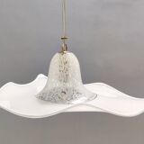 Suspension en verre de Murano blanc, marque La Murrina, Italie, années 1980