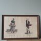 Cadre impression gravure vintage carte vernet