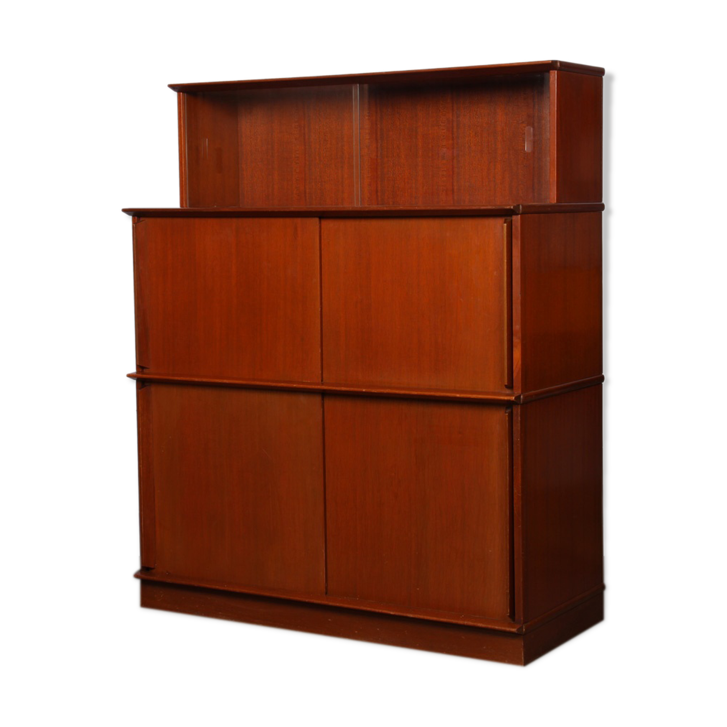 Vintage mahogany storage by Didier Rozaffy for Oscar, 1950