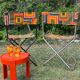 Pair of vintage folding camping chairs - BHV Paris (1970s)