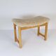 Modern Scandinavian stool in pine and sheepskin, Sweden, 1970s